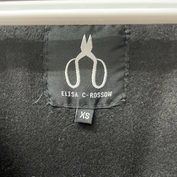 Elisa C-Rossow wool and PU leather coat XS - Picture 4 of 5